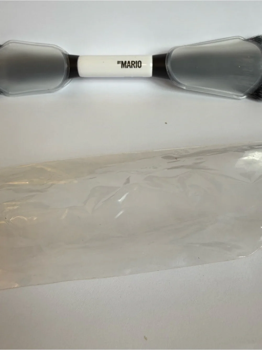 Make By Mario Dual-Ended Makeup Brush - White & Black F4